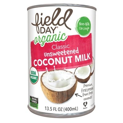 Field Day Classic Unsweetened Coconut Milk Og2 12/13.5 OZ [UNFI #1801638] [ebt]