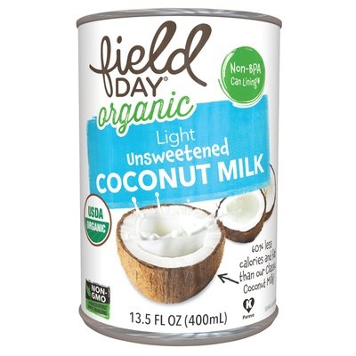 Field Day Light Unsweetened Coconut Milk Og2 12/13.5 OZ [UNFI #1801646] [ebt]