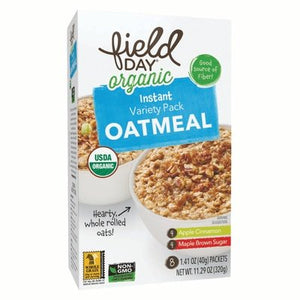 Field Day Instant Oatmeal Variety Pack Og2 6/11.3 OZ [UNFI #1777341] [ebt]