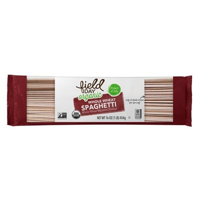 Field Day Spaghetti Wholewheat Pasta Og2 20/16 OZ [UNFI #2916377] [ebt]