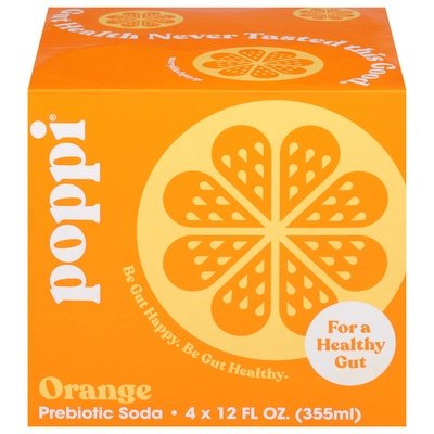 Poppi Prebiotic Soda Orange 6/4/12 OZ [UNFI #2941177] [ebt] T