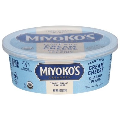 Miyokos Creamery Cream Cheese Plant Milk Classic Plain Og2 6/8 OZ [UNFI #2305720] [ebt]