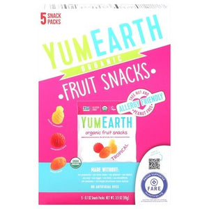Yumearth Fruit Snacks Organic Tropical Snack Packs Og2 6/3.5 OZ [UNFI #2647717] [ebt]