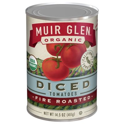 Muir Glen Tomatoes Diced Fire Roasted Og2 12/14.5 OZ [UNFI #106351] [ebt]