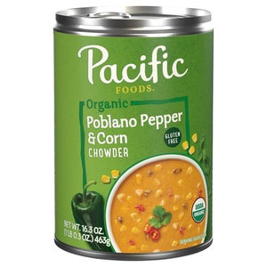 Pacific Foods Chowder Organic Poblano Pepper & Corn Og2 12/16.3 OZ [UNFI #2854420] [ebt]