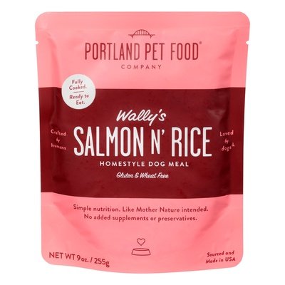 Portland Pet Food Company Dog Meal Homestyle Wallys Salmon N Rice 8/9 OZ [UNFI #2640522]