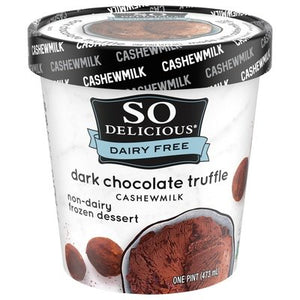 So Delicious Frozen Dessert Non-Dairy Dark Chocolate Truffle Cashewmilk 8/PINT [UNFI #1684992] [ebt]