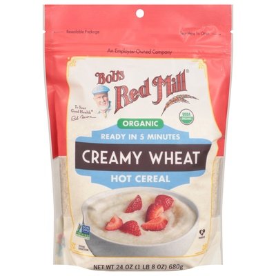 Bobs Red Mill Hot Cereal Organic Creamy Wheat Og2 4/24 OZ [UNFI #2533032] [ebt]