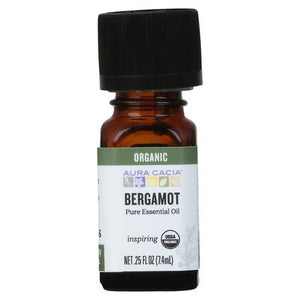Aura Cacia Pure Essential Oil Organic Bergamot Og2 1/.25 OZ [UNFI-CARLISLE #325456] T