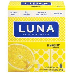 Luna Nutrition Bars Whole Lemonzest Og3 6/6/1.69OZ [UNFI #1703370] [ebt]