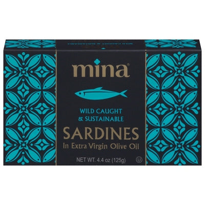 Mina Sardines In Extra Virgin Olive Oil Wild Caught & Sustainable 12/4.4 OZ [UNFI #2822633] [ebt]
