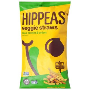 Hippeas Veggies Straws Sour Cream & Onion Flavored 12/3.75 OZ [UNFI #2880607] [ebt]