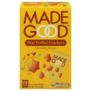 Made Good Crackers Cheddar Flavor Star Puffed Og2 4/12/.7 OZ [UNFI #3022225] [ebt]