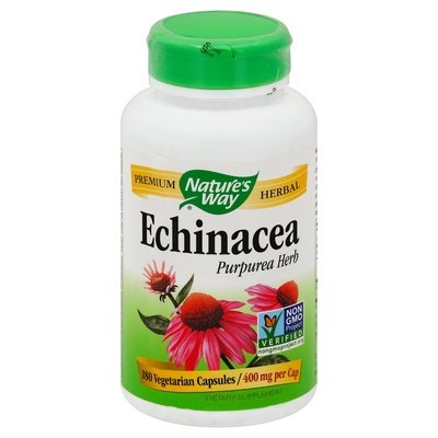 Natures Way Echinacea Purpurea Herb 400 Mg Vegetarian Capsules Og3 1/180 CAP [UNFI-CARLISLE #280701] [ebt]