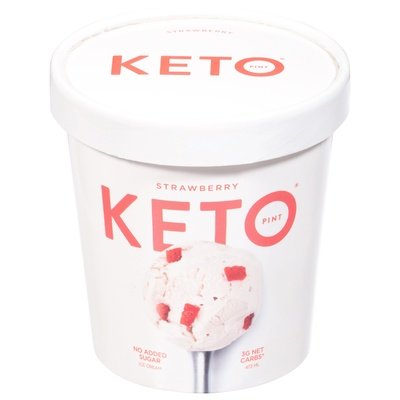 Keto Pint Ice Cream Strawberry 8/16 OZ [UNFI #2524932] [ebt]