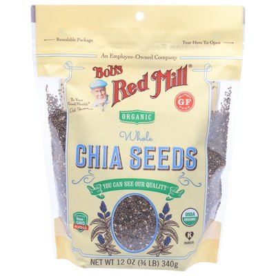 Bobs Red Mill Chia Seeds Organic Whole Og2 5/12 OZ [UNFI #2688893] [ebt]