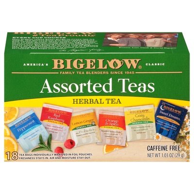 Bigelow Herbal Teas Caffeine Free Assorted Bags 6/18 BAG [UNFI #459008] [ebt]
