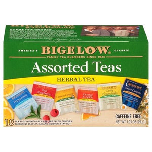 Bigelow Herbal Teas Caffeine Free Assorted Bags 6/18 BAG [UNFI #459008] [ebt]