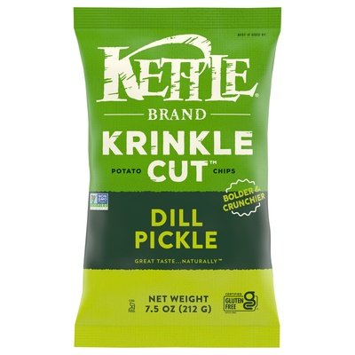Kettle Brand Potato Chips Dill Pickle 12/7.5 OZ [UNFI #2895274] [ebt]