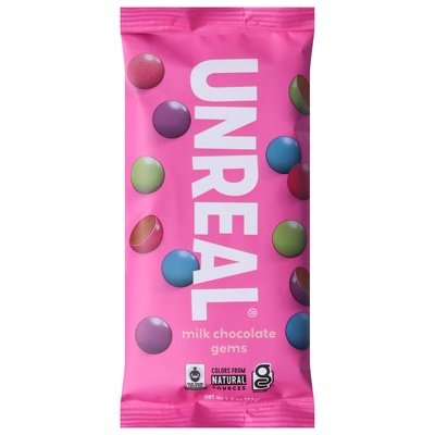 Unreal Gems Milk Chocolate 12/1.3 OZ [UNFI-CARLISLE #2362150] [ebt]
