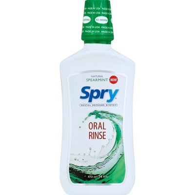 Spry Oral Rinse Spearmint 16 OZ [UNFI #1701481] T