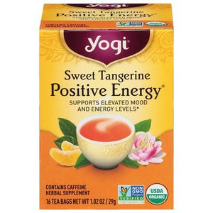 Yogi Herbal Supplement Sweet Tangerine Caffeine Free Tea Bags Og3 6/16 BAG [UNFI #1118876] [ebt]
