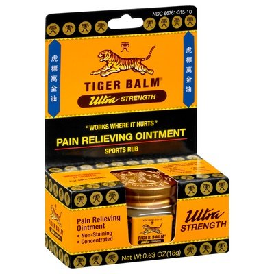Tiger Balm Pain Relieving Ointment Ultra Strength Sports Rub 6/18 GRM [UNFI-CARLISLE #876615] T