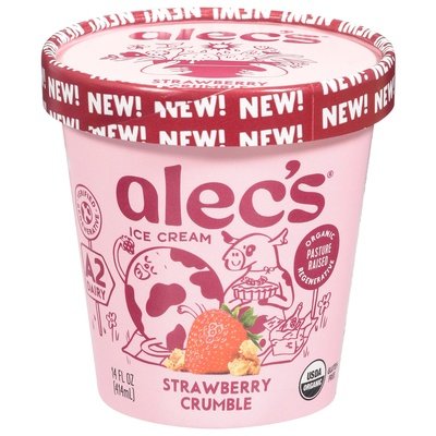 Alecs Ice Cream Ice Cream Strawberry Crumble Og2 8/14 OZ [UNFI #3051893] [ebt]