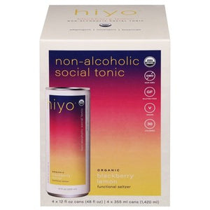 Hiyo Functional Seltzer Blackberry Lemon Organic Og2 6/4/12 OZ [UNFI #2916500] [ebt] T