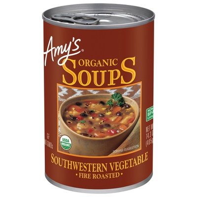 Amys Soups Organic Southwestern Vegetables Fire Roasted Og2 12/14.3 OZ [UNFI #570036] [ebt]