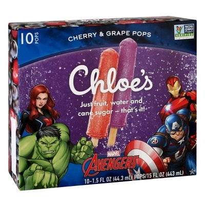 Chloes Pops Cherry & Grape Avengers 6/10/1.5FZ [UNFI #2541936] [ebt]