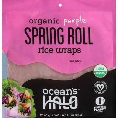 Oceans Halo Purple Spring Roll Rice Wraps Og2 12/4.2 OZ [UNFI #2958874] [ebt]
