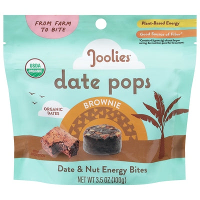 Joolies Date Pops Brownie Og2 6/3.5 oz [UNFI #3069473 ] [ebt]