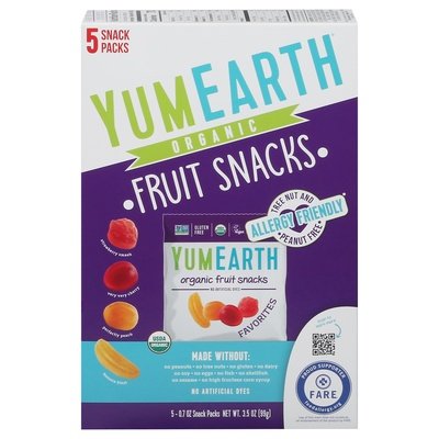 Yumearth Fruit Snacks Organic 5 Snack Packs Og2 6/3.5 OZ [UNFI #2647709] [ebt]
