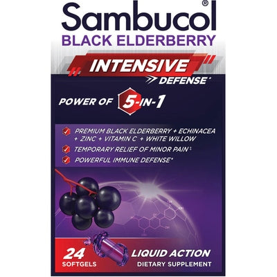 Sambucol Intense Defense Elderberry 1/24 SGEL [UNFI-CARLISLE #2994044]