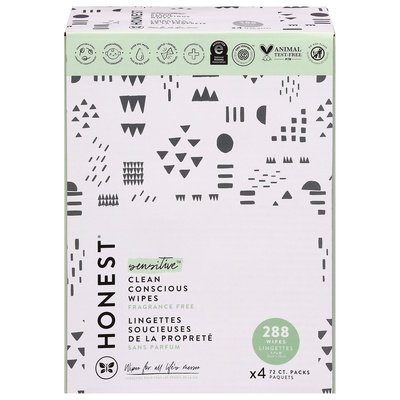 The Honest Co Wipes Clean Conscious 1/288 CT [UNFI-CARLISLE #2449114] T