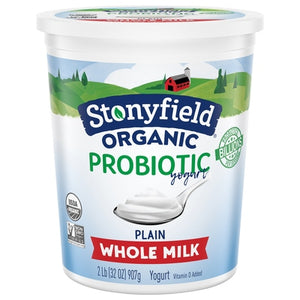 Stonyfield Yogurt Probiotic Whole Milk Plain Og2 6/32 oz [UNFI #0379404 ] [ebt]