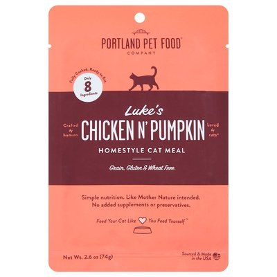 Portland Pet Food Company Cat Meal Lukes Chicken N Pumpkin 12/2.6 OZ [UNFI #2891885]