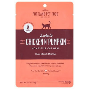 Portland Pet Food Company Cat Meal Lukes Chicken N Pumpkin 12/2.6 OZ [UNFI #2891885]