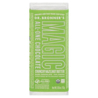 Dr Bronners Dark Chocolate Crunchy Hazelnut Butter 70% Cocoa Og2 12/2.93 OZ [UNFI-CARLISLE #2724128] [ebt]