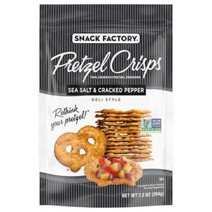 Pretzel Crisps Pretzel Sea Salt & Cracked Pepper Deli Style 12/7.2 OZ [UNFI #2546687] [ebt]