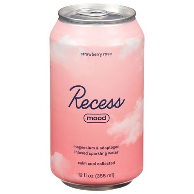 Recess Sparkling Water Strawberry Rose Mood 12/12 OZ [UNFI #2765154] [ebt] T