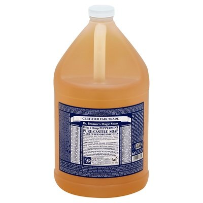 Dr Bronners Soap Pure-Castile 18-In-1 Hemp Peppermint Og3 1/GAL [UNFI-CARLISLE #153023] T