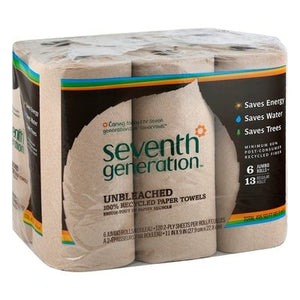 Seventh Generation Paper Towels Jumbo Rolls Unbleached 2-Ply 4/6/120 CT [UNFI #1168681] T