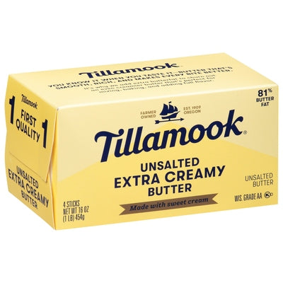 Tillamook Butter Extra Creamy Unsalted 18/1 LB [UNFI #2628063 ] [ebt]