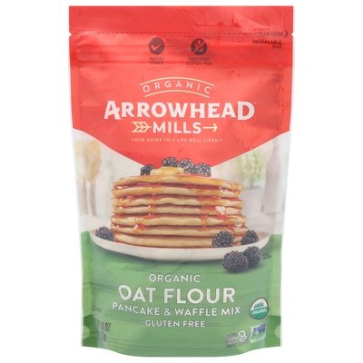 Arrowhead Mills Pancake & Waffle Mix Organic Oat Flour Og2 6/16 OZ [UNFI #2850998] [ebt]