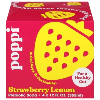 Poppi Prebiotic Soda Strawberry Lemon 6/4/12 OZ [UNFI #2941151] [ebt] T