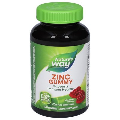 Natures Way Zinc Mixed Berry Flavored Gummies 1/120 CT [UNFI-CARLISLE #2693604]