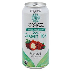 Steaz Green Tea Iced Organic Lightly Sweetened Super Fruit Og2 12/16 OZ [UNFI #1178946] [ebt]