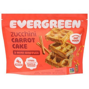 Evergreen Waffles Zucchini Carrot Cake Mini 8/9 OZ [UNFI #2716348] [ebt]